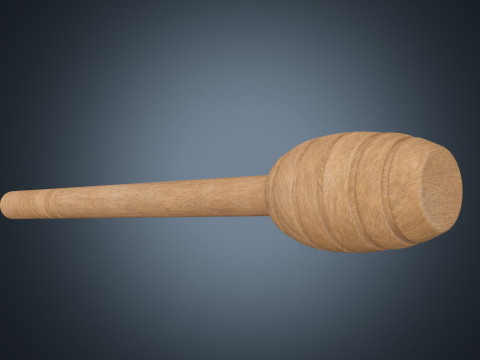Honey Dipper Stick 3D Model