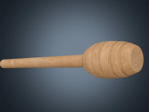 Honey Dipper Stick 3D Model