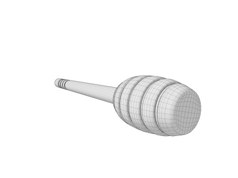 Honey Dipper Stick 3D Model