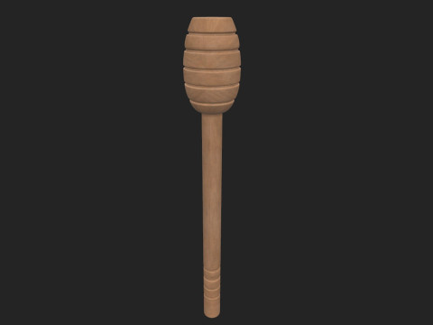 Honey Dipper Stick 3D Model