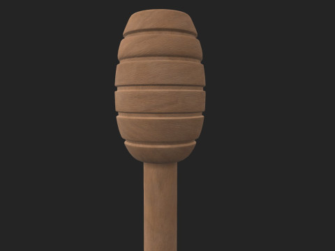Honey Dipper Stick 3D Model