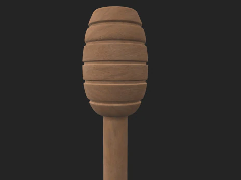 Honey Dipper Stick 3D Model