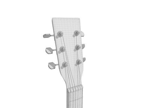 Classic acoustic guitar 3D Модель