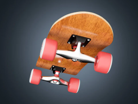 Realistic Skateboard 01 3D Model