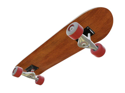 Realistic Skateboard 01 3D Model