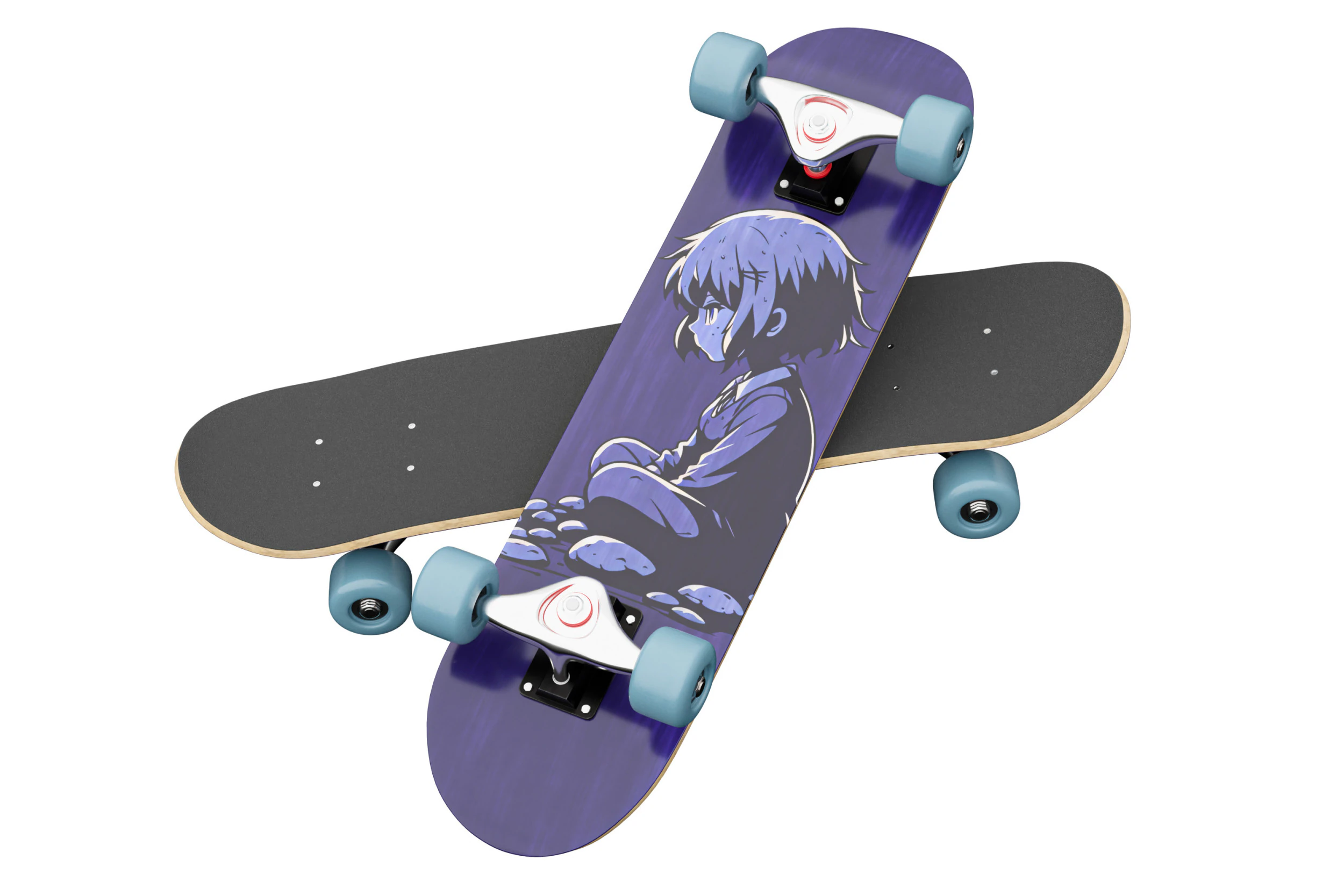 Skateboard 04 3D Model .c4d .max .obj .3ds .fbx .stl .blend 