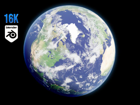 Terra fotorealistica 16K Modello 3D