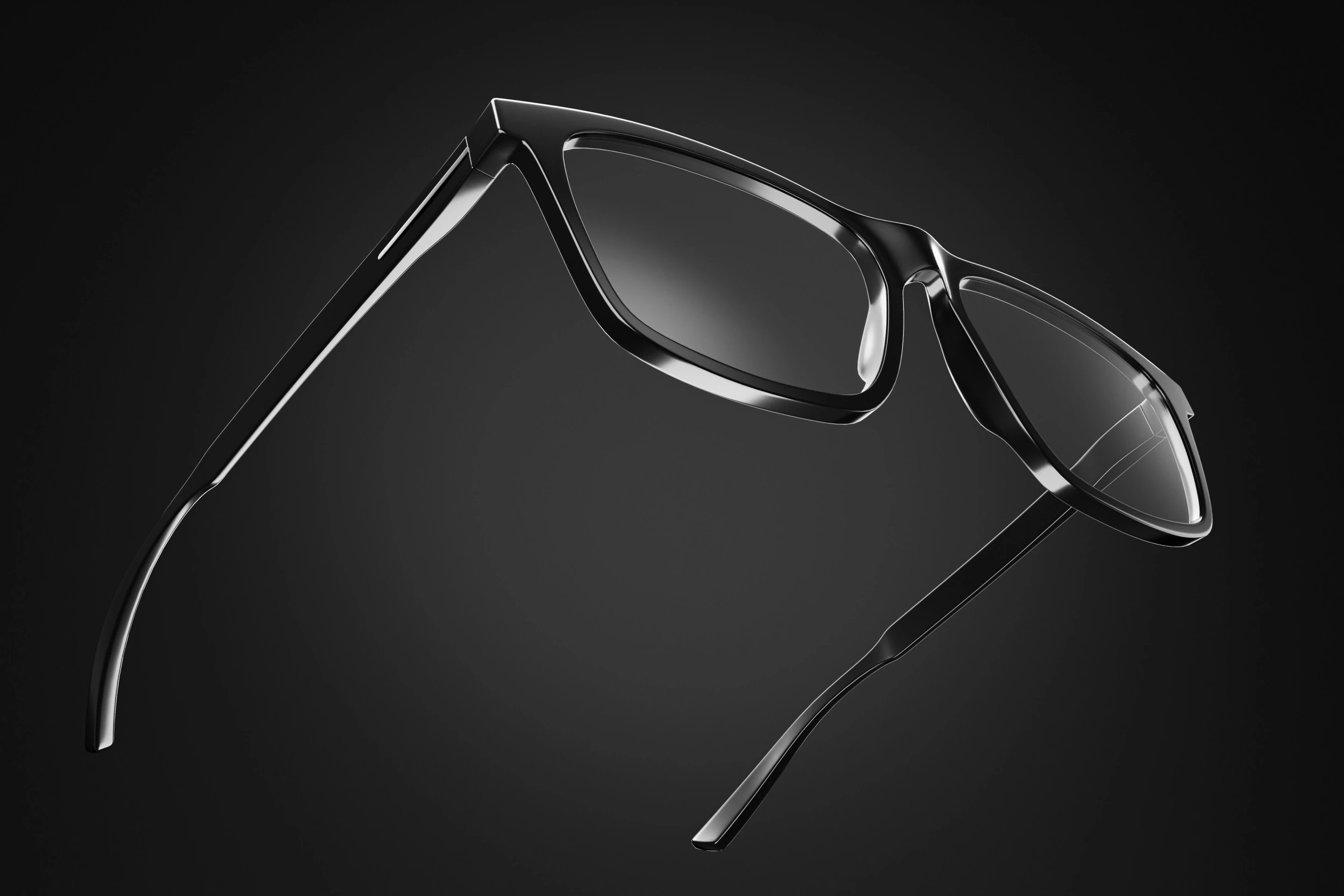 Wayfarer glasses 3D Model .c4d .max .obj .3ds .fbx .stl .blend