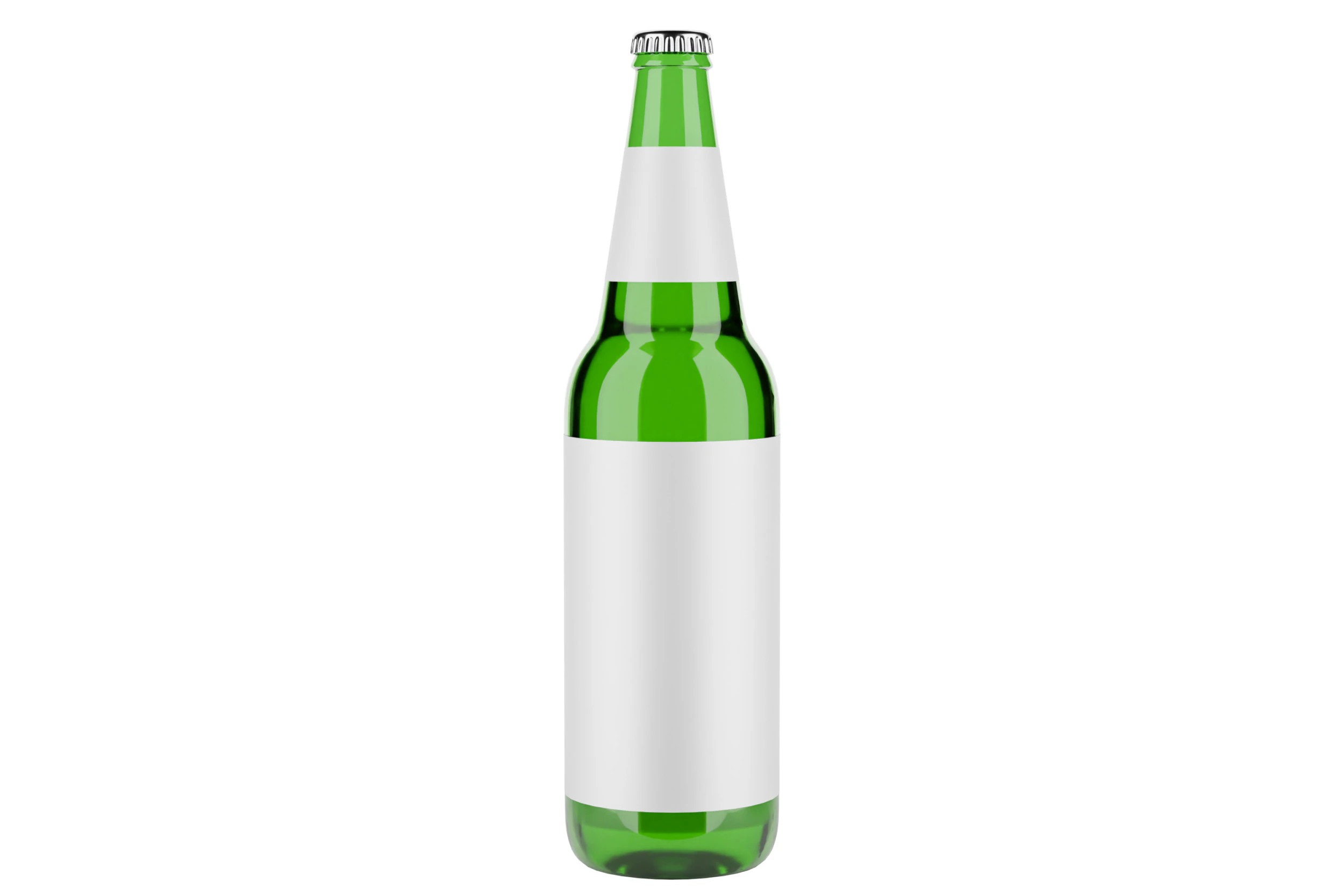 Beer bottle 02 3D Model .c4d .max .obj .3ds .fbx .stl .blend 
