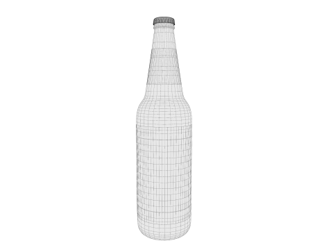 Beer bottle 02 3D Model