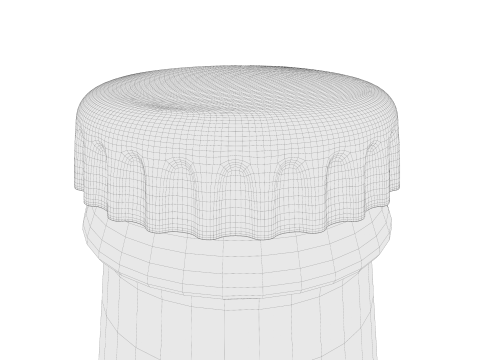 Beer bottle 02 3D Model
