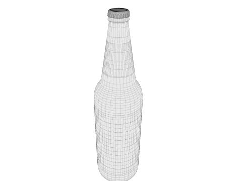 Beer bottle 02 3D Model