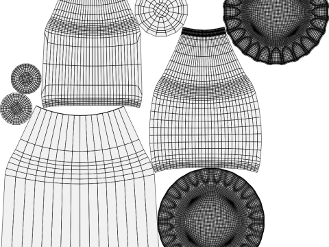 Beer bottle 02 3D Model