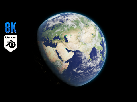 Photorealistic Earth 8K 3Dモデル