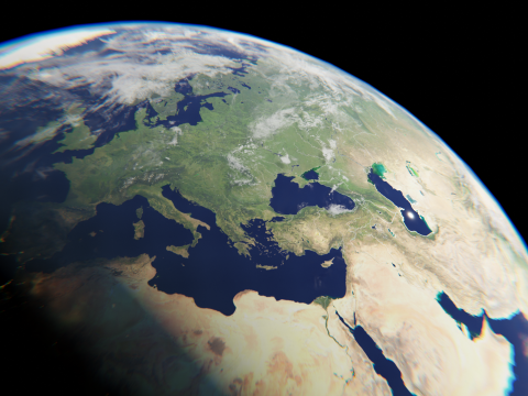 Photorealistic Earth 8K 3D-Modell