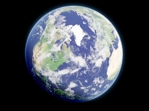 Photorealistic Earth 8K 3D-Modell