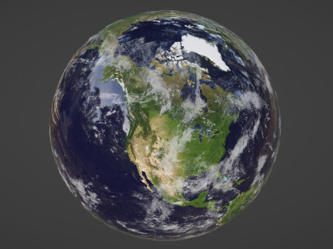 Photorealistic Earth 8K 3D-Modell
