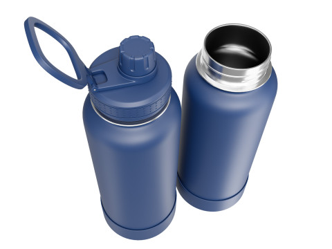 Blue Water Bottle 01 3D Model