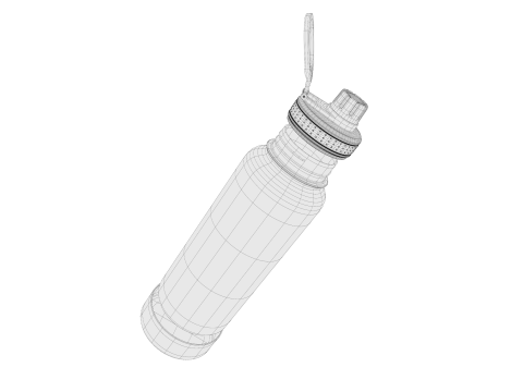Blue Water Bottle 01 3D Model