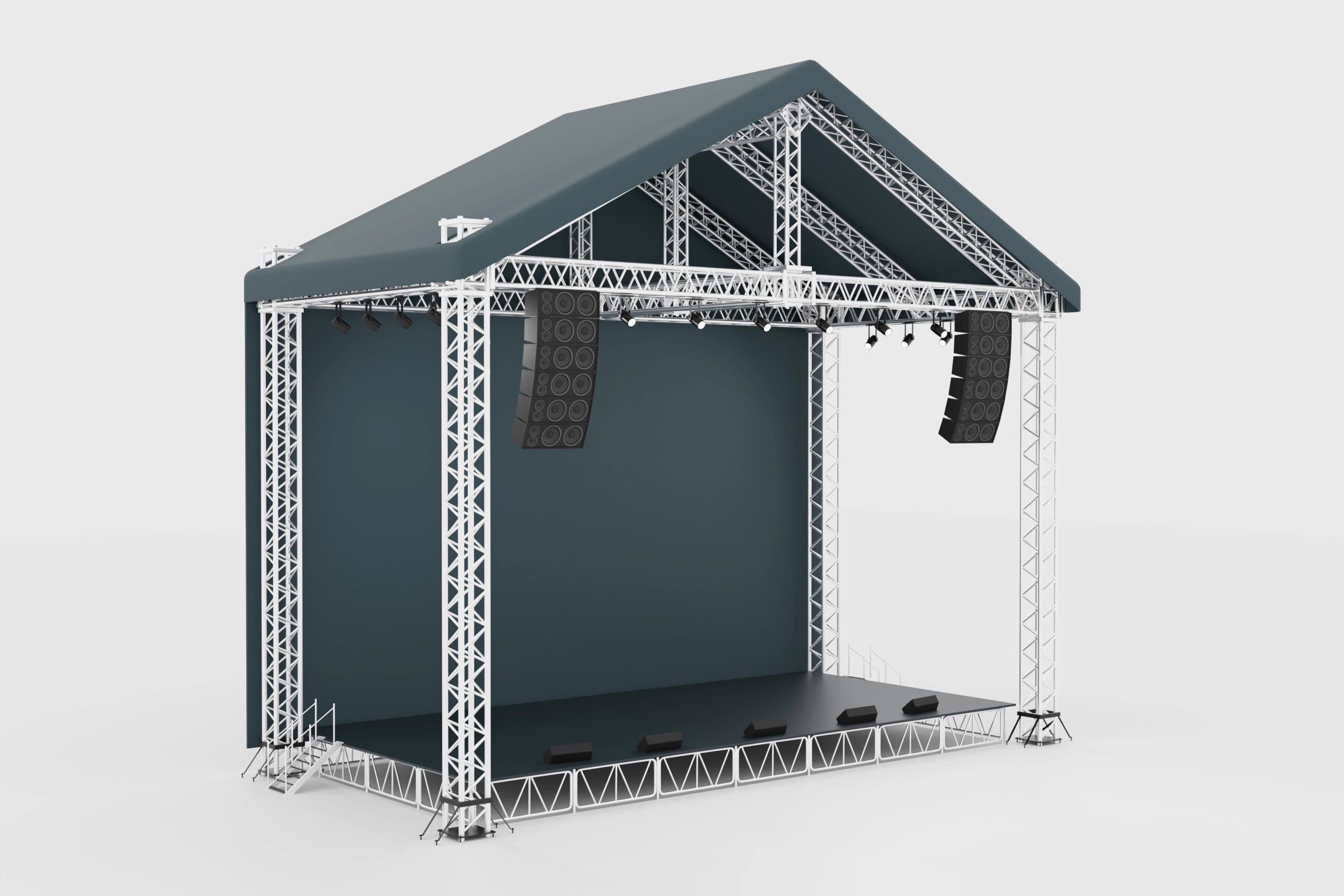 Concert Stage 09 3D Model .c4d .max .obj .3ds .fbx .stl .blend 