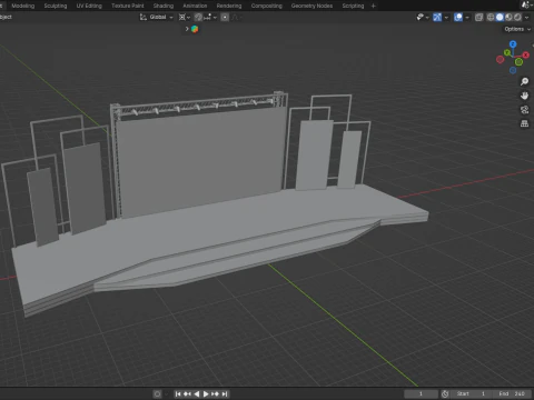 Event stage design 02 3D Model
