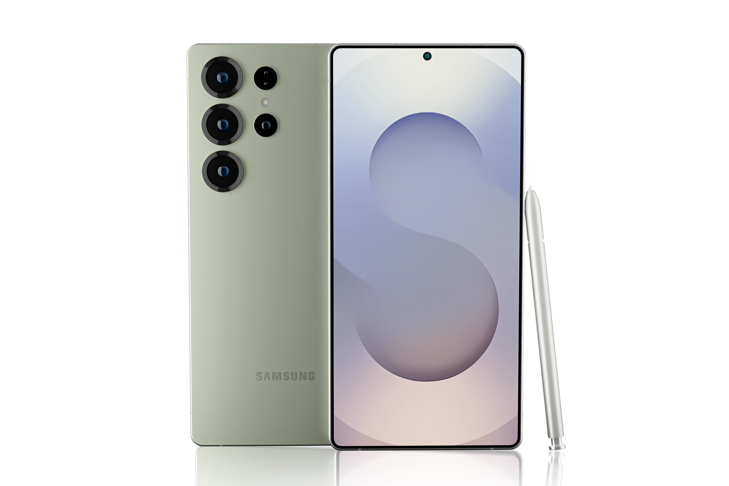 Samsung Galaxy S25 Ultra Green 02 3D Model .c4d .max .obj .3ds .fbx .stl .blend