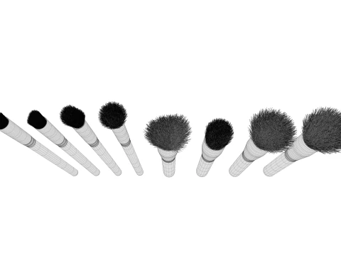 Makeup brush 01 3D Model