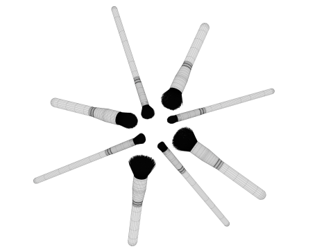 Makeup brush 01 3Dモデル