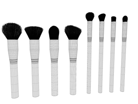 Makeup brush 02 Model 3D