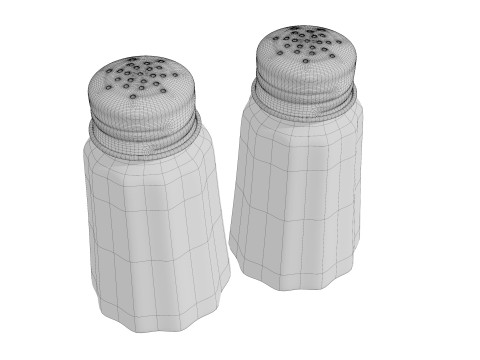 Salt and Pepper Shaker Model 3D