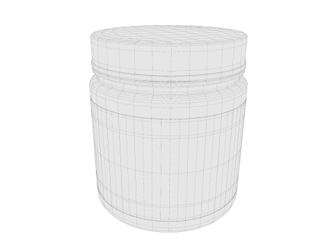 Plastic Jar Mockup 01 3D मॉडल