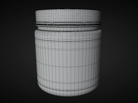 Plastic Jar Mockup 01 3D मॉडल