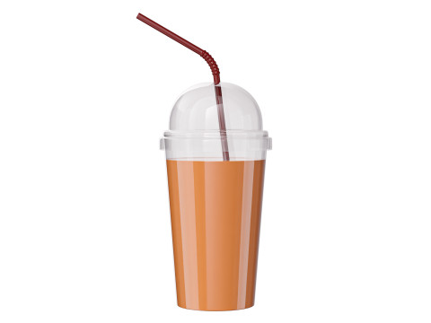 Plastic cup cold coffee 3D 模型