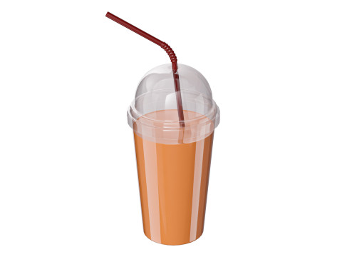 Plastic cup cold coffee Modèle 3D
