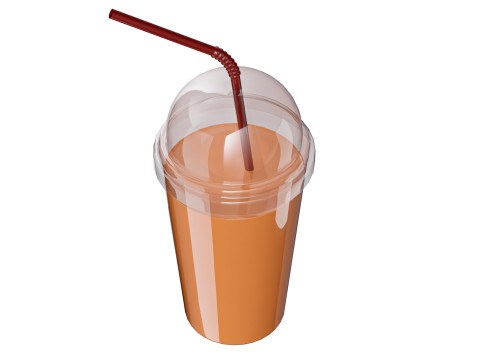Plastic cup cold coffee Modèle 3D