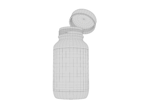 Plastic Jar Mockup 02 3Dモデル