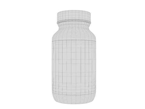 Plastic Jar Mockup 02 3D Model