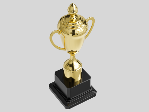 Trophy Cups 01 3D Model