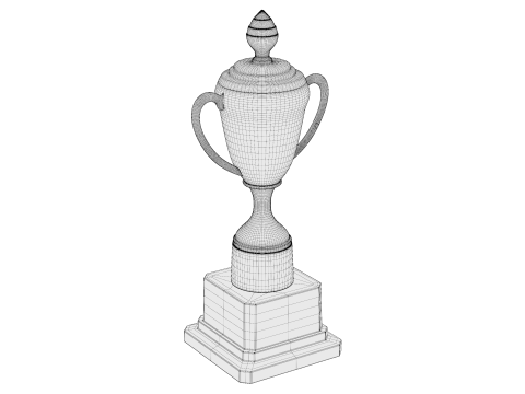 Trophy Cups 01 3D Model
