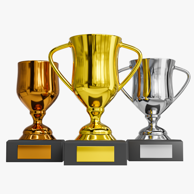 3 Trophy 3D Model .c4d .max .obj .3ds .fbx .stl .blend 