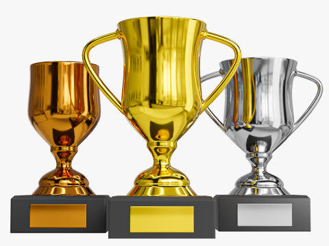 3 Trophy 3D Model