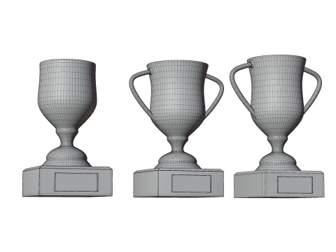 3 Trophy 3D Model