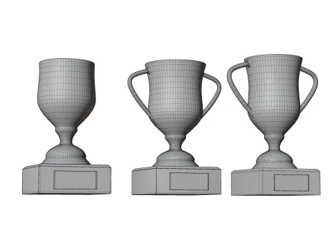 3 Trophy 3D Model