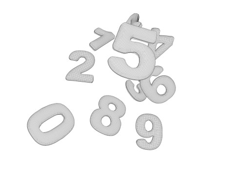 Balloons Alphabet and Numbers 3Dモデル