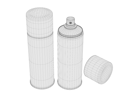Spray paint can 3D Model