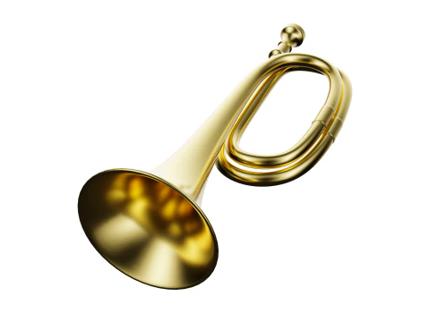 Tromba in ottone 01 Modello 3D