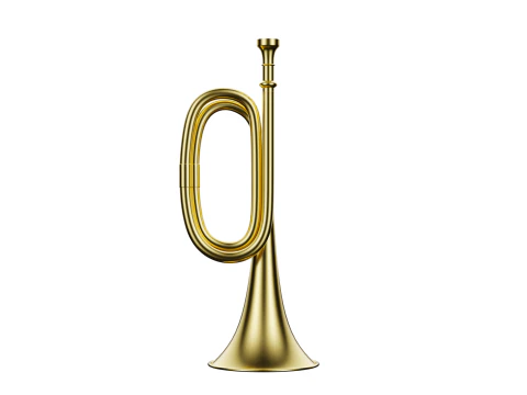 Tromba in ottone 01 Modello 3D