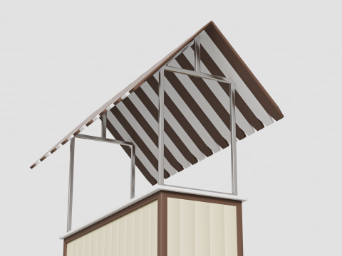Wooden Food Stand 02 3D Model