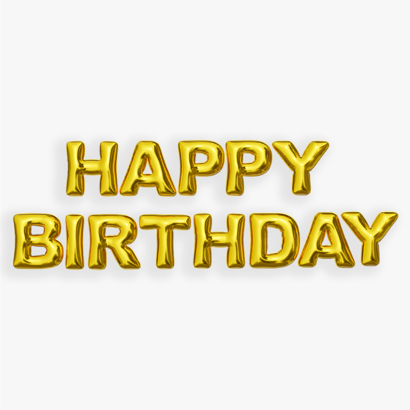 Happy Birthday balloons 3D Model .c4d .max .obj .3ds .fbx .stl .blend 