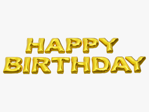 Happy Birthday balloons 3D Model